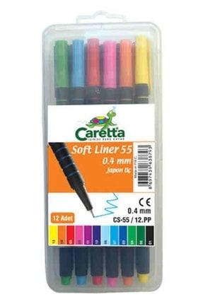 Soft Liner 55 Keçeli Kalem 12 Renk Plastik Kutulu 138890