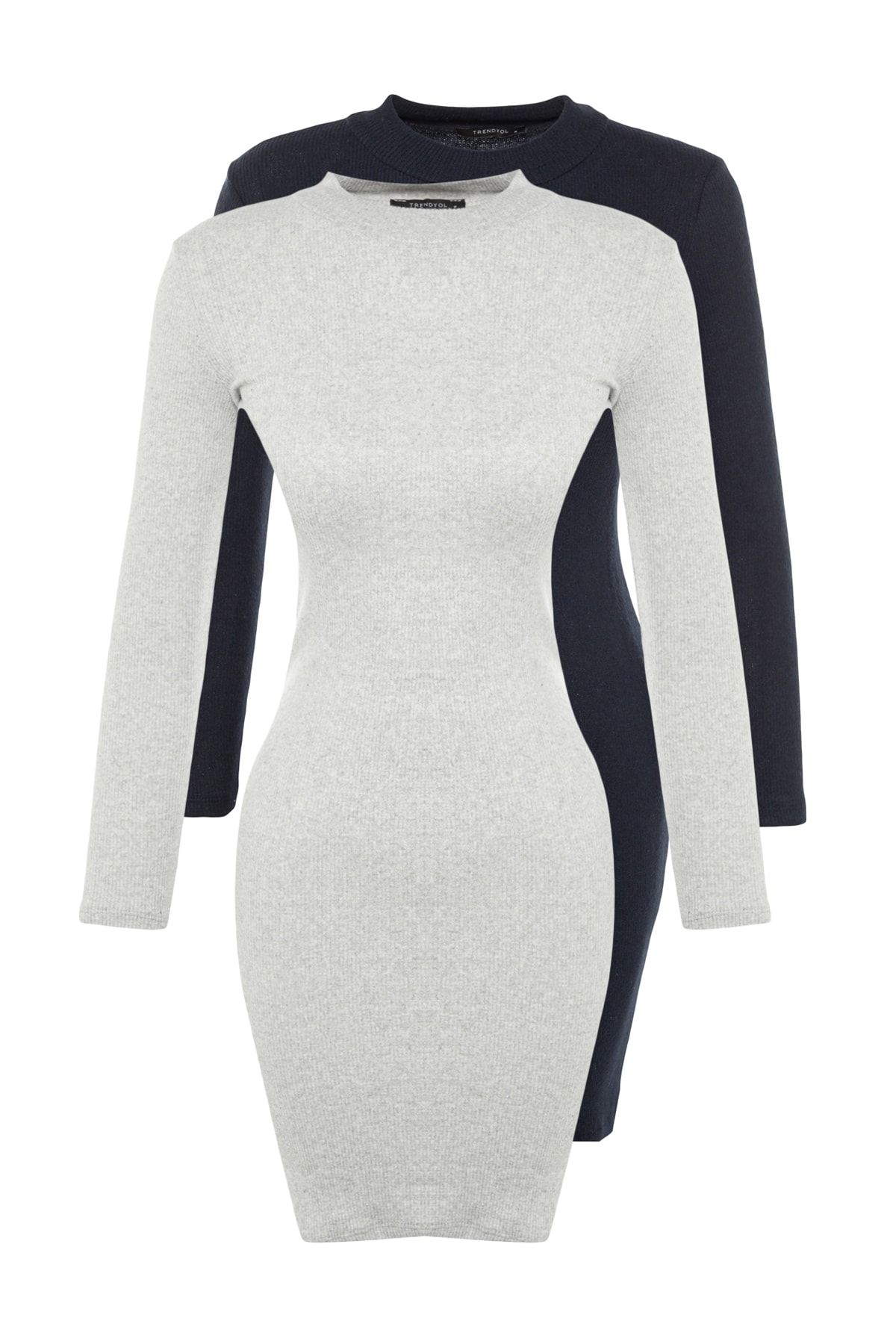 Trendyol Collection Kleid Dunkelblau Bodycon Fast ausverkauft