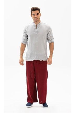Uzun Kol Şile Bezi Bodrum Erkek T-shirt Taş 9002 982-01