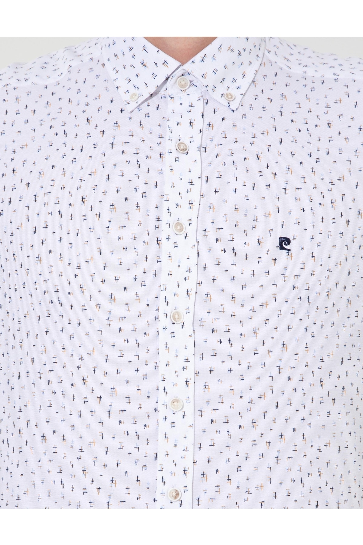 پیراهن مردانه سفید پیرکاردین | G021GL004.000.1433729.VR013 اورجینال - تصویر 6