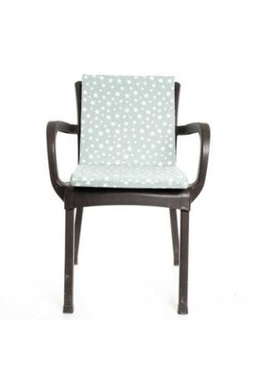 Mint Yeşili Yıldız Desenli Sandalye Minderi 4'lü MERTM000473