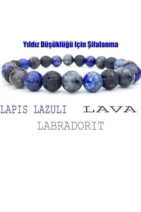 Öğrenci Doğal Lapis Lazuli,lava ,labradorit Yıldız Düşüklüğü Için Şifalanma Bileklik 8mm Doğal2