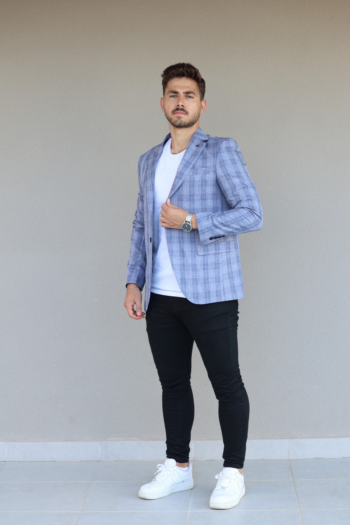 ژاکت مردانه آبی Luisero | 1233 اورجینال - تصویر 4