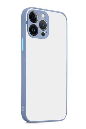 Iphone 13 Pro Uyumlu Kılıf Kamera Lens Korumalı Darbe Önleyici Arkası Mat Telefon Kılıfı Gri 13Prohux