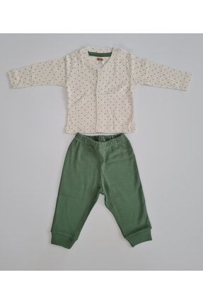 Bebek Pijama Takımı Alt Üst Takım Pamuk Önü Çıtçıtlı Uzun Kollu Winnie The Pooh 16038r59