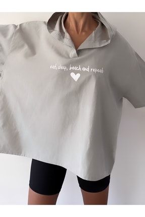 Oversize Baskılı Trend Yeni Sezon Kadın Erkek Kapüşonlu Tişört Pama16292