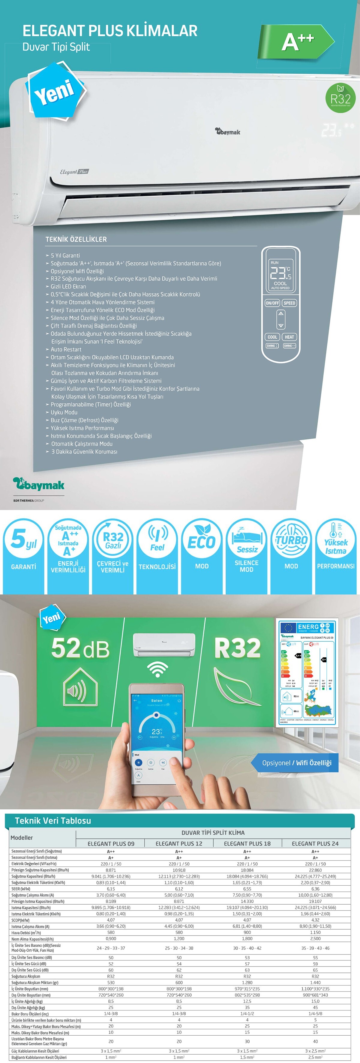 Dolce Vita 12 A 12000 Btu Inverter Duvar Tipi Klima Baymak Servis Guvencesiyle Tekzen