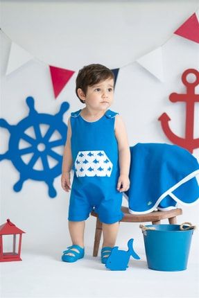 Nilakids Shark In Yellow Organik Erkek Bebek Tulum Trendyol