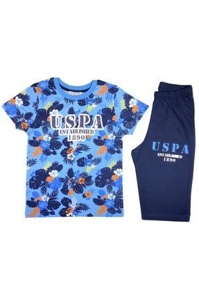 Erkek Mavi Çocuk T-shirt Takım %100 Orijinal - Us2752 US2752