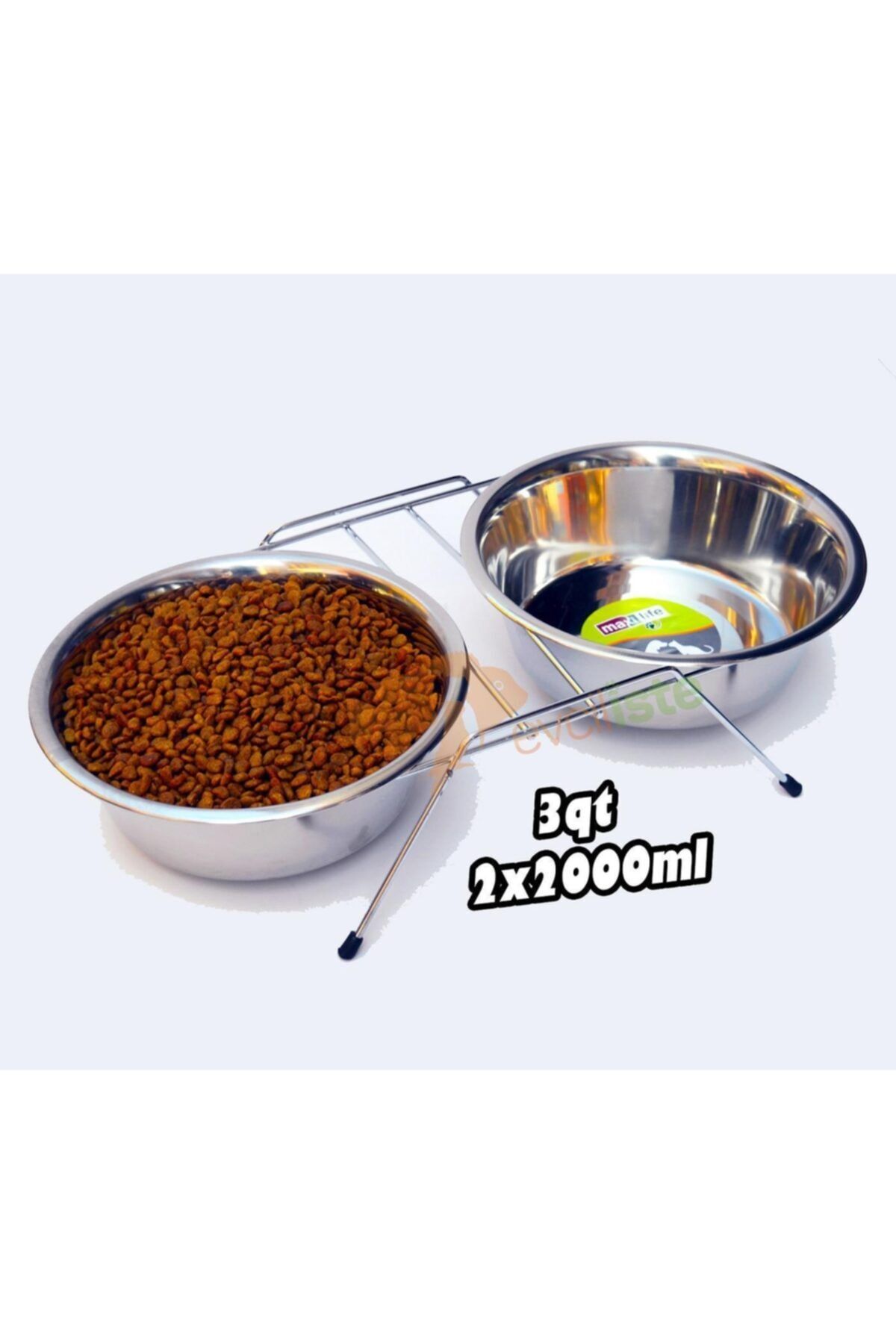 Ans Maxilife Buyuk Boy Ayakli Ikili Celik Kopek Mama Kabi Seti 2x2000ml 3qt Fiyatlari Ozellikleri Ve Yorumlari En Ucuzu Akakce