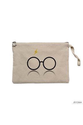 Harry Potter Glasses - 2 Beyaz Clutch Astarlı Cüzdan / El Çantası ZCC2664