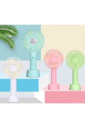 Atestech Sarjli Fan Mini Tasinabilir El Ve Masa Ustu 3 Kademeli Vantilator Fan Trendyol