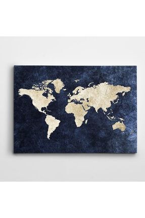 Dünya Haritası Kanvas Tablo 140 X 200 cm VK6423-24696