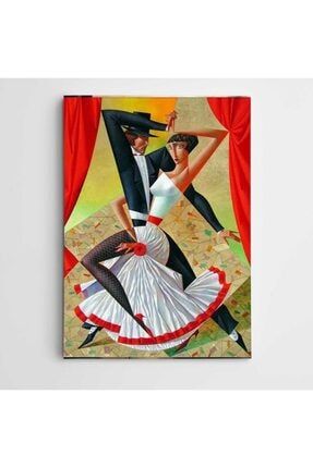 Flamenko Kübizm Modern Sanat Kanvas Tablo 20 x 30 cm VK5485-16084