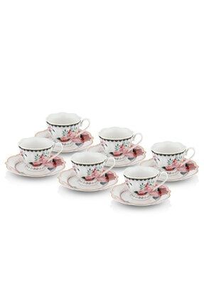 Kokosh Home Kirmizi Sik Porselen Turk Kahvesi Fincan Takimi Kahve Seti Trendyol