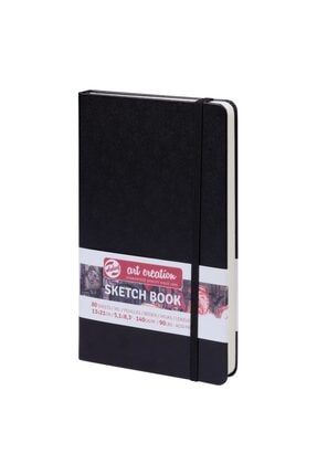 Sketchbook Sert Kapak Eskiz Çizim Defteri 13x21 Cm. A5 140 Gr 80 Yp Siyah TAL-A5-S