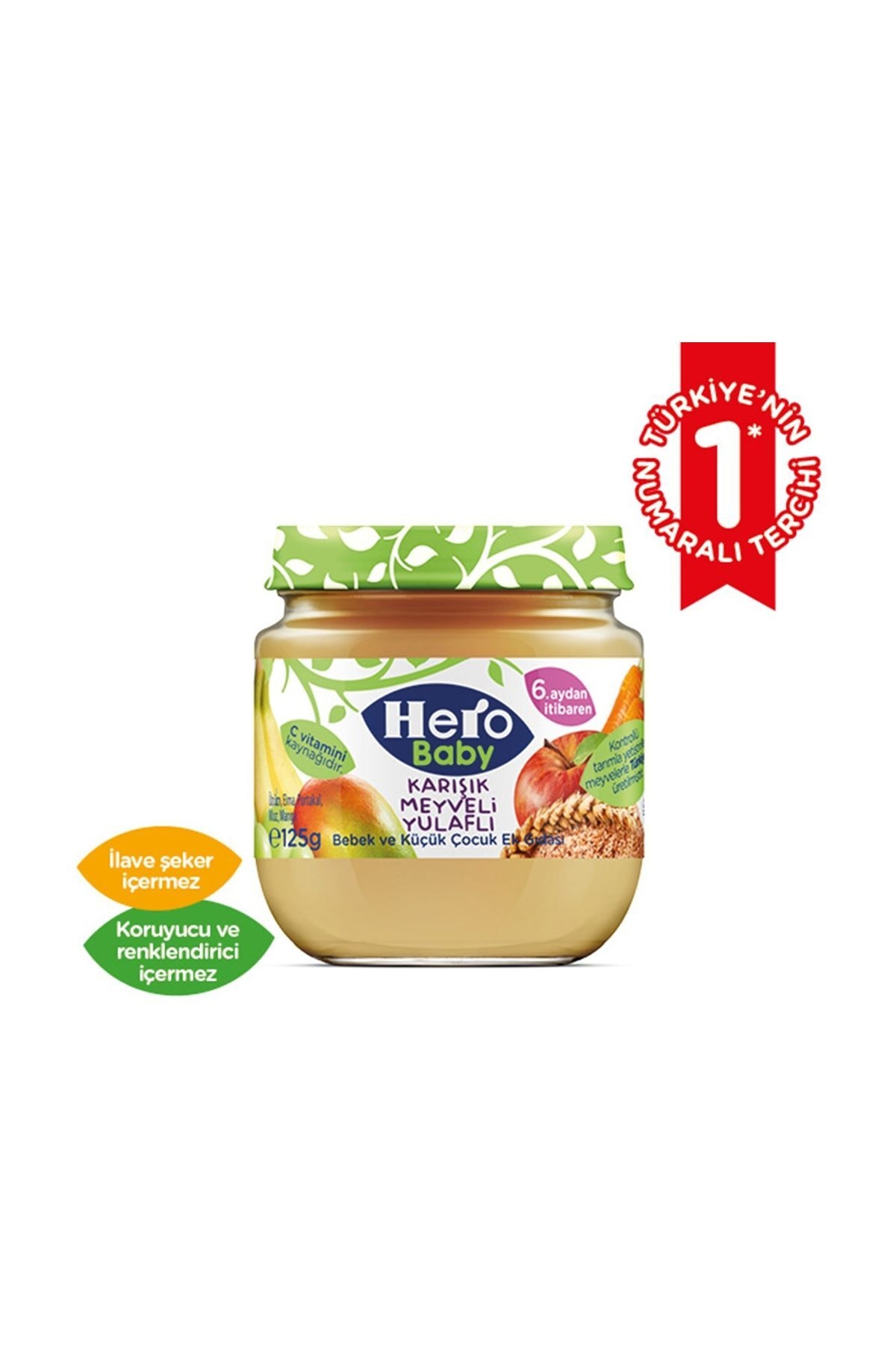Hero Baby Karışık Meyveli Yulaflı Kavanoz Maması 125 gr fotoğrafı 2 (önizleme)