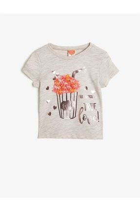 Kız Bebek Ekru Baskılı T-Shirt 0YMG19595OK