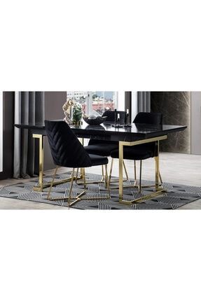 Artemarble Alexandra Black Dogal Mermer Masa Trendyol