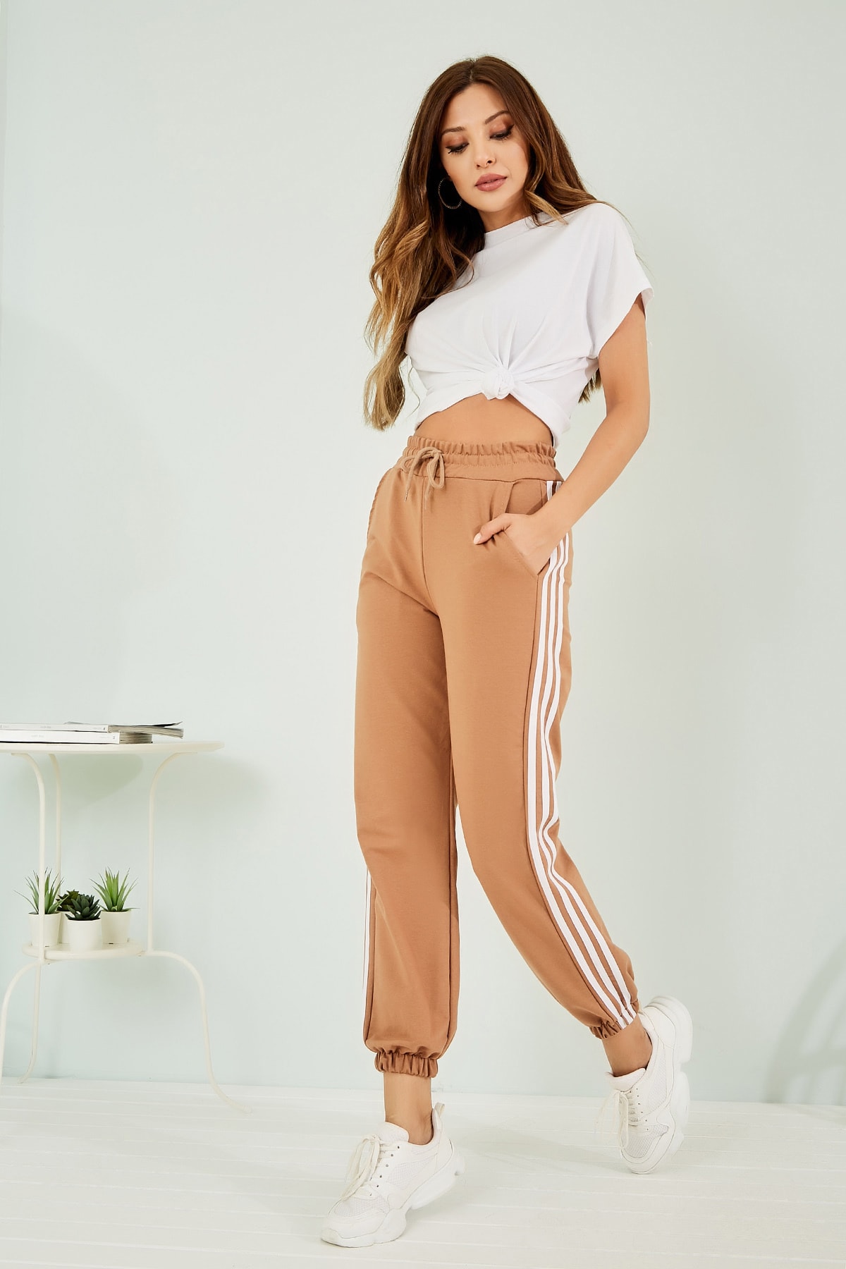 Sateen Kadin Tarcin Yanlari Seritli Yuksek Bel Esofman Alti Stn529kef105 Fiyati Yorumlari Trendyol