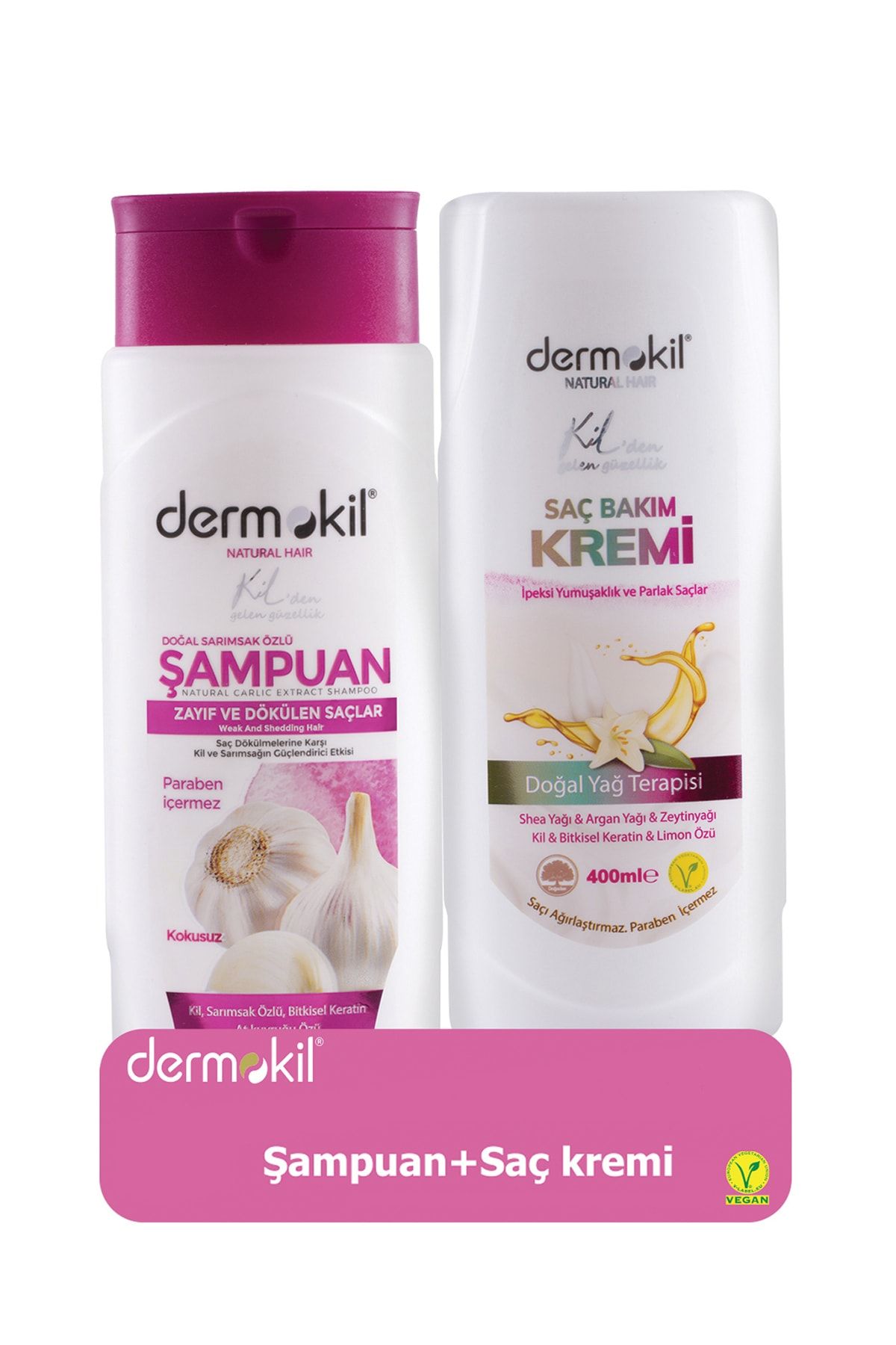 Dermokil Sarimsak Ozlu Sampuan 400 Ml Ve Sac Kremi 400 Ml 8697916004004 Trendyol