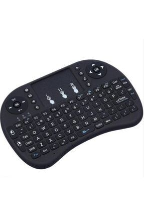 Siyah Şarjlı Türkçe Işıklı Mouse Kablosuz Smart Tv Box Ps3 Mini Klavye 071
