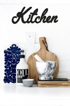 Dekoratif Kitchen Mutfak Yazılı Ahşap Duvar Tablo Dekor ktchn01