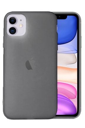 Apple Iphone 11 Pro Kılıf Ultra Ince Renkli Transparan Arka Kapak Füme TRCA-11P