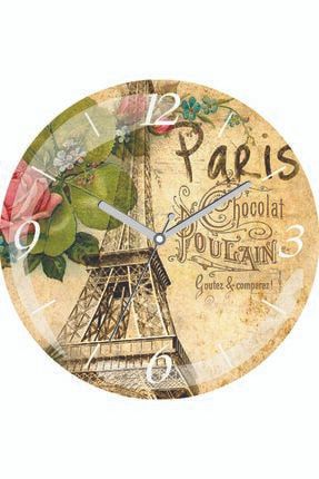 Vintage Paris Sessiz Akar Bombeli Gerçek Cam Duvar Saati dop6514209igo