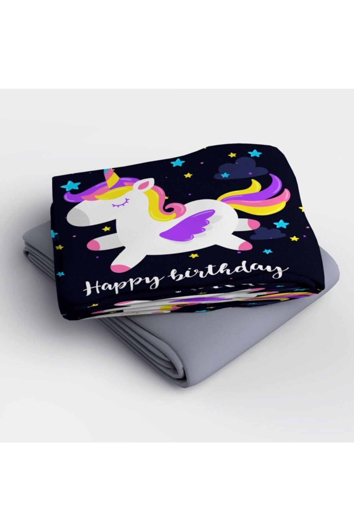 MonoHome-Black Unicorn 3D Cotton Satin Baby Bedding Set 3