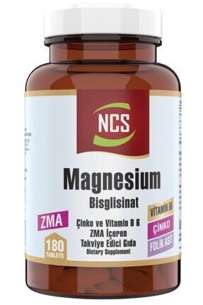 Zma 180 Tablet Magnesium Çinko Vitamin B6 Folic Acid Magnezyum ncszma180
