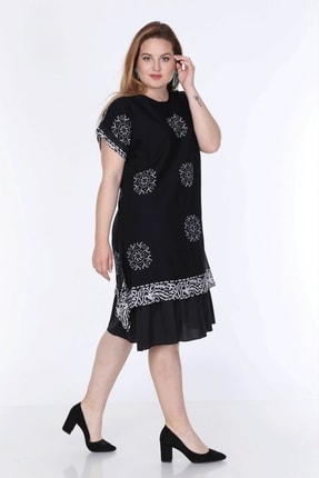 Beyaz Etek Firfirli Elbise 2019iy 5033 Moda Ala Butik