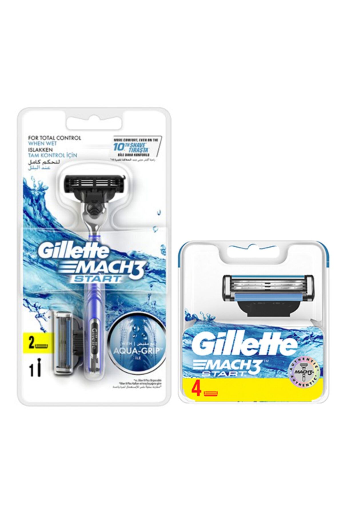 Gillette Gilette Mach3 Start Makine 2up + Start 4'lü Yedek Bıçak