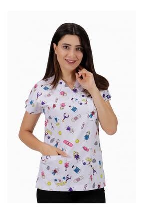 Tija Desenli Doktor Onlugu Hemsire Onlugu Doktor Uniforma Hemsire Uniforma Eczaci Uniforma Trendyol