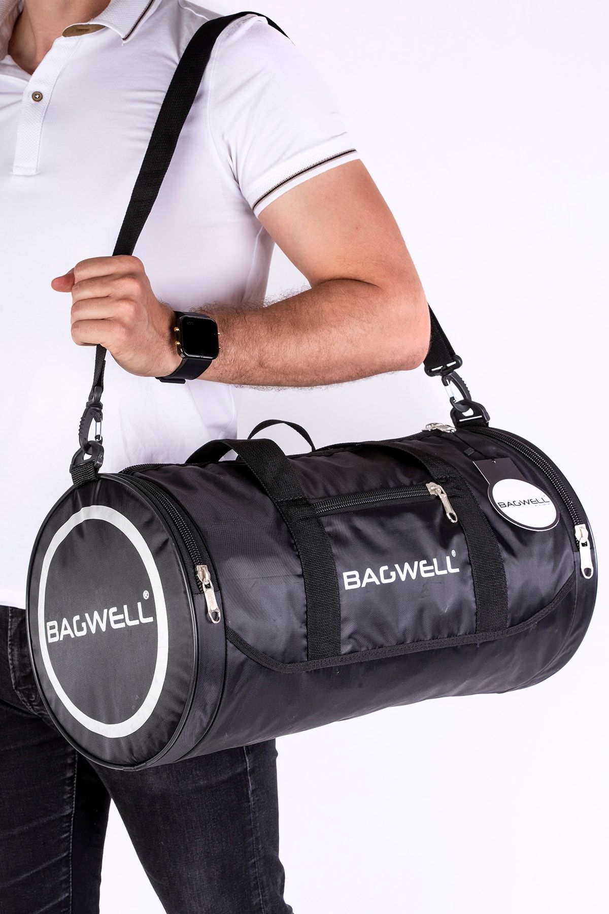 BAGWELL Unisex Siyah Spor Ve Seyahat Çantası
