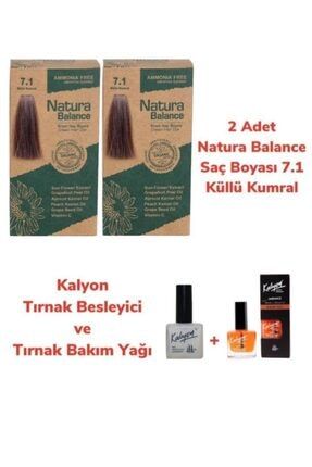 Natura Balance Sac Boyasi 7 Kumral 2 Adet Kalyon Tirnak Besleyici Ve Bakim Yagi Trendyol