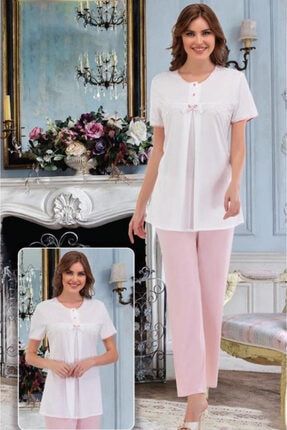 Effortt Kadin Mavi Lohusa Hamile Alt Ust Pijama Takimi 2303 Trendyol