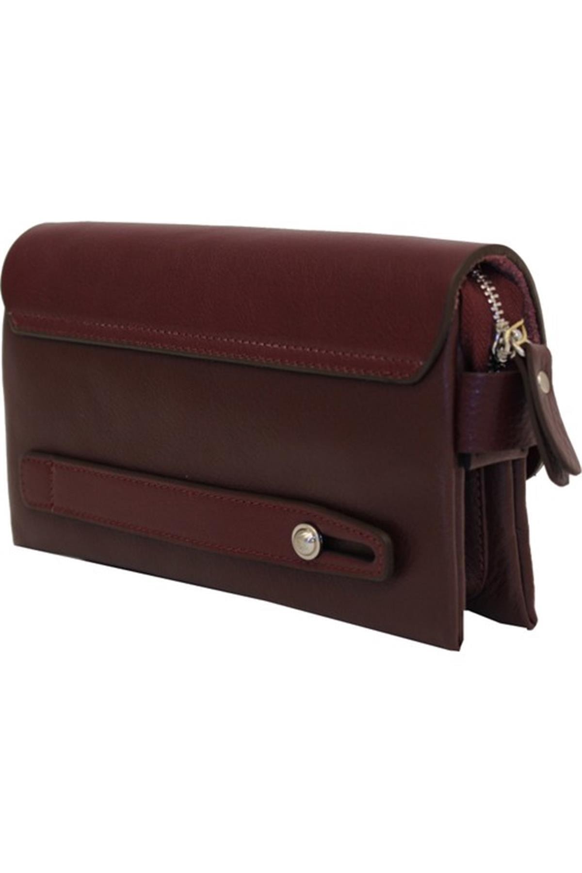 4267 Unisex El Çantası Cüzdan Bordo