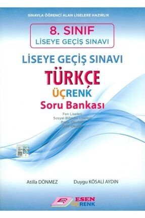 Esen Yayınları 8. Sınıf Lgs Türkçe Üçrenk Soru Bankası PRA-1713539-3028