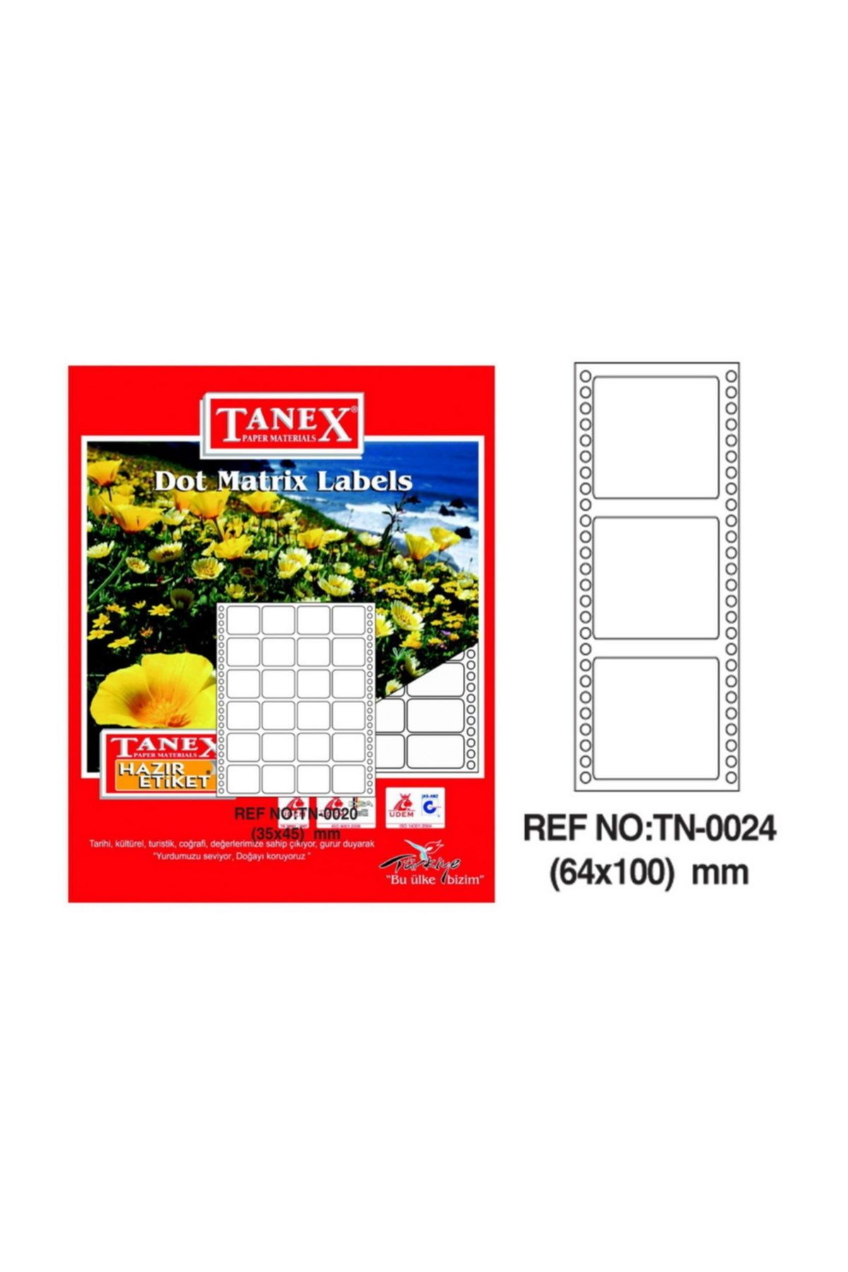 Tanex-Tn-0024 Continuous Form Label 64x100mm 1