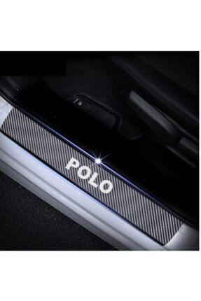 Polo Carbon Fiber Kapı Eşiği Yazısı Sticker Boya Koruma L121