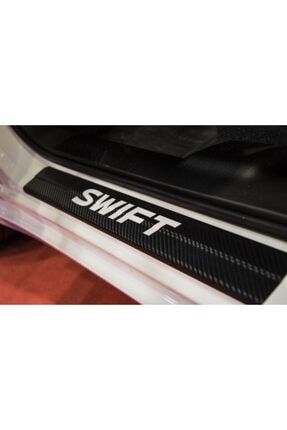 Suzuki Swift 4 Carbon Fiber Kapı Eşiği Yazısı Sticker 4ADET L108