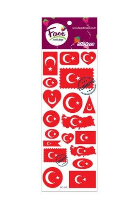 Face Renkli Dunya Bayrak Sticker Trendyol