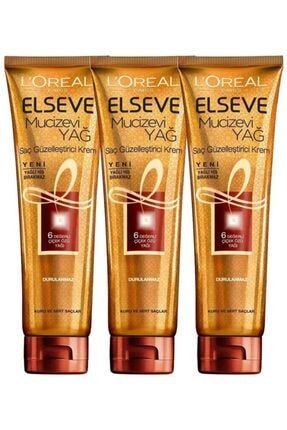l oreal paris elseve normal saclar icin durulanmayan sac guzellestirici krem 150 ml 3 lu set fiyati yorumlari trendyol