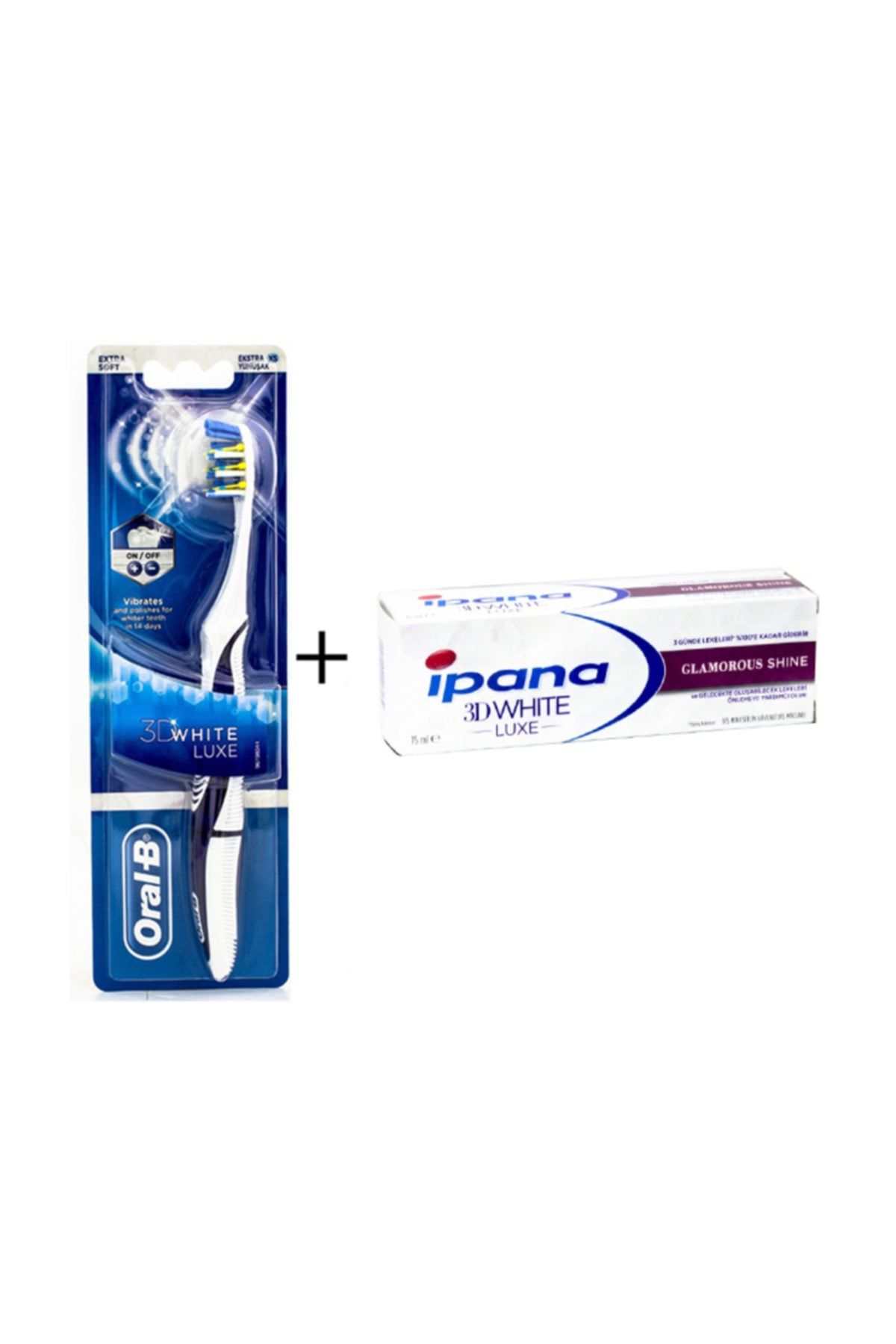 Oral-B Pilli Diş Fırçası 3D + Glamorous Diş Macunu 75 ml