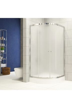 Durul Dusakabin 90x90 Oval Cizgili Cam Dus Teknesiz Trendyol