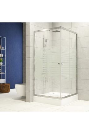 Durul Dusakabin 90x90 Oval Cizgili Cam Dus Teknesiz Trendyol