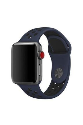 Apple Watch 42/44mm ml Beden Uyumlu Sport Band Kordon (HAVA KANALLI) tknbnd-nikBL