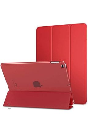 Apple Ipad Pro 10.5 Kılıf Pu Deri Smart Case A1701 A1709 A1852 Kırmızı 1smrt105