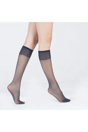 Dizaltı 15 Denye 2 Li Kadın Basic Çorap - Antrasit KAT02W00088-097